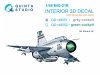 Quinta Studio QD+48551 MiG-21R (grey cockpit panels) 3D-Printed & coloured Interior on decal paper (Eduard) (with 3D-printed resin parts) 1/48